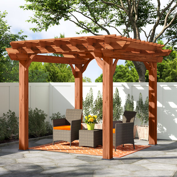 Backyard Discovery Pergola en bois massif de cèdre l 10 pi x P 10 pi